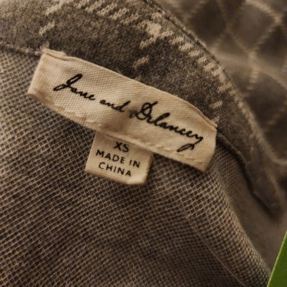 JANE & DELANCEY gray white Windowpane plaid midi Shift Dress Women's XS Cute EUC - Picture 9 of 10